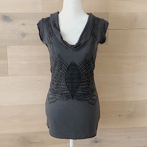 Kate Moss For Topshop Embroidered Jersey Dress